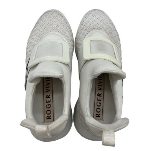 Roger Vivier Viv Run Sneakers Lovely Printed Neoprene, Mesh And Leather Sz 40 - Picture 5 of 14